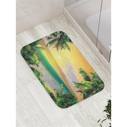 Противоскользящий коврик для ванной, сауны, бассейна JoyArty Приятный вечер - фото 16926536
