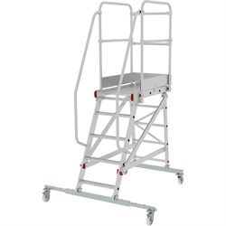 Передвижная односторонняя лестница-подмости НОВАЯ ВЫСОТА NV 5510 - фото 16929260