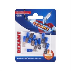 Плоская изолированная клемма REXANT РПи-п 2,5-(6,3) - фото 16929639