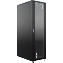 Напольный универсальный серверный шкаф NTSS NTSSR 42U 800x1000мм, 4 профиля 19, двери стекло и сплошная металл, боковые стенки съемные, регулиру - фото 16929834