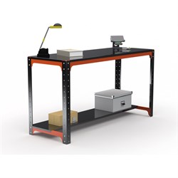 Стол металлический ООО Металекс серия KIT 750x1000x400 мм, перфопанель с комплектом аксессуаров, черный - фото 16931925