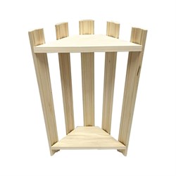 Угловая двухъярусная полка Бацькина баня 30397 - фото 16932485