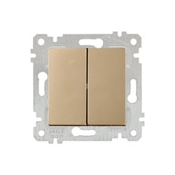 Двухклавишный выключатель Mutlusan Rita - фото 16938105