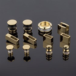 Комплект раздвижной системы для стеклянных душевых кабин SERVICE PLUS RS02-400GD/SUS304 - фото 16938578