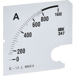 Сменная шкала к амперметру IEK э47 - фото 16940192