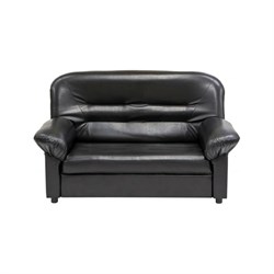 Двухместный диван Мягкий Офис черный - фото 16940605