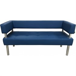 Трехместный диван Мягкий Офис синий - фото 16945217