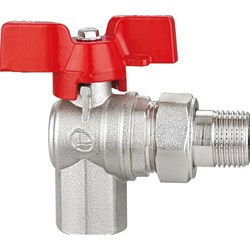 Латунный угловой шаровой кран DOUBLE-LIN LL1516 (1/2") - фото 16945806