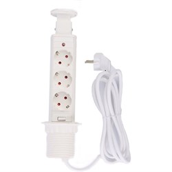 Выдвижной встраиваемый блок розеток Inrior RUFH-10 - фото 16947855