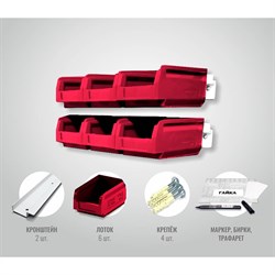 Органайзер ООО ММПО LT300-2x3 красный - фото 16949410