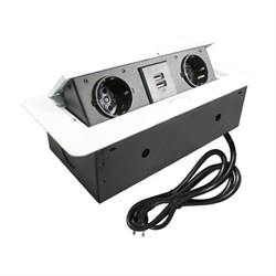 Выдвижной встраиваемый блок розеток Inrior TORO-22-10 - фото 16950370