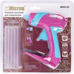 Пистолет клеевой Micron MGG-25 d 7.2 мм для творчества - фото 16953735