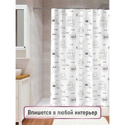 Шторка для ванной комнаты Fora FOR-PH-CATS - фото 16955972