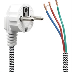 Тканевый трехжильный шнур сетевой Oxion OX-OPC028 - фото 16956627