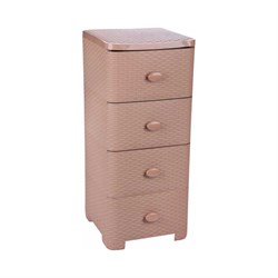 Комод ЗПИ "Альтернатива" Плетенка 4-х секцион. какао - фото 16957227