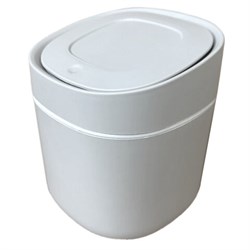 Контейнер, урна, ведерко для мусора с микролифтом НАСТОЛЬНОЕ, 2,8 л, 155х135мм, белый, BoomHouse, 238899 - фото 16959614