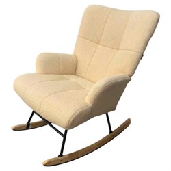 Кресло-качалка BRABIX Rock LC-310, фактурная ткань букле (экомех), кремовое, XXXXXX, 533150 - фото 16959742