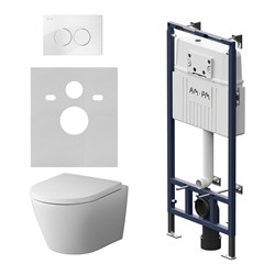 Инсталляция AM.PM IS100101.701700 MasterFit с клавишей L глянцевый белый, с подвесным унитазом Spirit V2.0 FlashClean, - фото 16960153