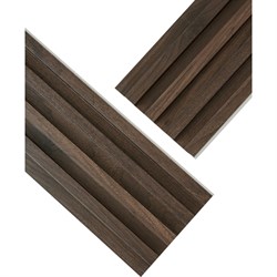 Реечные панели LAKO ПВХ Орех тёмный 1000x160x23мм, 1,6м2 - фото 16962720