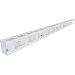 Кабельный вертикальный органайзер NTSS 42U с крышкой, ширина 100мм, для шкафов серии R шириной 800мм, серый RAL 7035 - фото 16963210