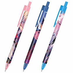 Ручка шариковая автоматическая с принтом FUNSTER (ФАНСТЕР) "ANIME", корпус soft-touch, СИНЯЯ, узел 0,7 мм, линия письма 0,35 мм, 144406 - фото 17000781