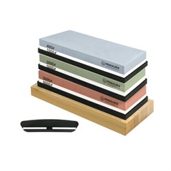 Точильный камень водный, КОМПЛЕКТ 3 шт., НАБОР 8 предметов, 400/1000/2000/3000/5000/8000 грит, PRIMAURA (ПРИМАУРА), 701629 - фото 17006706