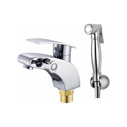 Смеситель для умывальника с гигиенической лейкой Potato P1235 - фото 17018716