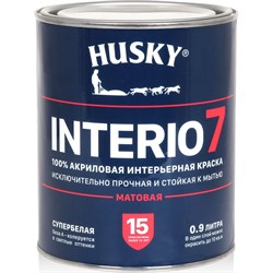 Интерьерная краска HUSKY INTERIO 7 матовая, 0,9 л 32235 - фото 17032530