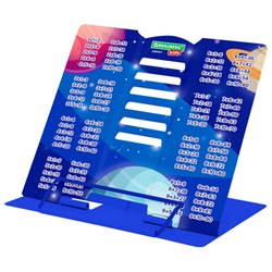 Подставка для книг и учебников BRAUBERG KIDS mini "Deep Space" с таблицей умножения, регулируемый угол наклона, металлическая, 238967 - фото 17067291