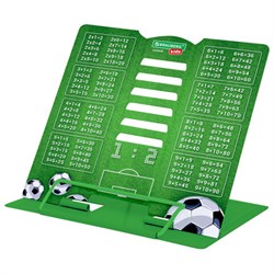 Подставка для книг и учебников BRAUBERG KIDS mini "Football" с таблицей умножения, регулируемый угол наклона, металлическая, 238968 - фото 17067292