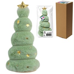 Украшение новогоднее интерьерное, 18 см, "Пушистая елочка", полиэстер, пенопласт, ЗОЛОТАЯ СКАЗКА, 592565 - фото 17067382