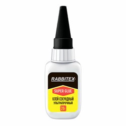 Клей секундный суперклей УЛЬТРАПРОЧНЫЙ, МАКСИМАЛЬНЫЙ ОБЪЕМ, набор 2х20 грамм, RABBITEX (РАББИТЕКС) "ДВА СЛОНА", 609805 - фото 17067392