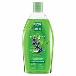 Гель для душа 750 мл, ЧИСТАЯ ЛИНИЯ "Смородина и ледниковая вода", на натуральной основе - фото 17067398