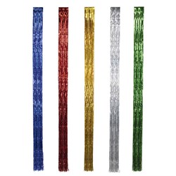 Дождик новогодний, ширина 200 мм, длина 1,5 м, ассорти 5 цветов, штрихкоды 73356, 73370, 73394, 73400, 73417, 20-150 - фото 17073526