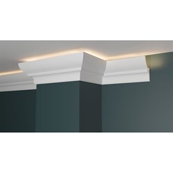 Ударопрочный влагостойкий потолочный карниз под LED подсветку Decor-Dizayn DD508 - фото 17082255