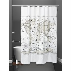 Штора для ванны Bath Plus Nautical World Map II - фото 17084368
