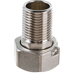 Латунный штуцер для присоединения счетчика воды RTP 25159 - фото 17088196