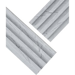 Реечные панели LAKO ПВХ Мрамор светлый 1000x160x23мм, 1,6м2 - фото 17093675