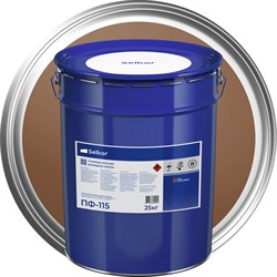 Эмаль Selkor ПФ-115 коричневая 25 кг - фото 17105001