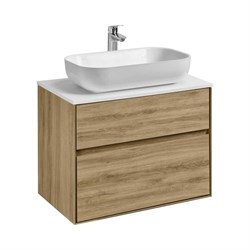 Тумба AQUATON Либерти 75/2 дуб Эльвезия (Элина 75, MILA 400, MILA 350х350, Одри 420x620 Soft, Лола 60) - фото 17110240