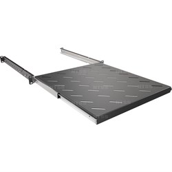 Полка выдвижная NTSS глубина 500мм, крепление 19 1U, для шкафов глубиной 800мм, черный RAL 9005 - фото 17119297