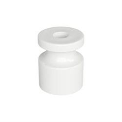 Пластиковый изолятор универсальный для наружного монтажа витого провода iTOK i-KPP-IZ-P-RETRO-20-WH - фото 17126129