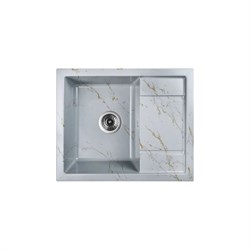 Мойка для кухни из искусственного камня WISENT мрамор серо-золотой беларусь 595x495x220 WB19-15/WGER013 - фото 17160226