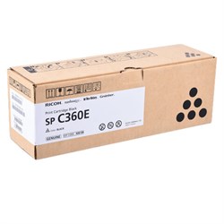 Тонер-картридж лазерный RICOH (SP C360E) SP C360/C361, черный, оригинальный, ресурс 2000 стр., 408188 - фото 17162535