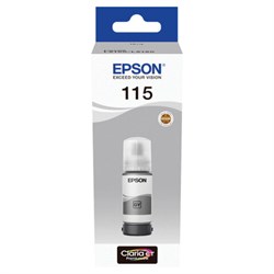 Чернила EPSON 115 (C13T07D54A) для СНПЧ L8160/L8180, серые, объем 70 мл, ОРИГИНАЛЬНЫЕ - фото 17162859