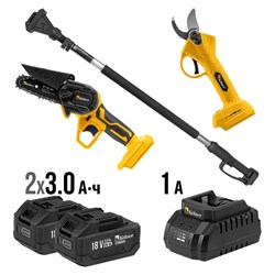 Набор аккумуляторного инструмента Kolner UNI-M Standard, KPR 18BL+KCS 18+2S - фото 17163701