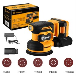 Эксцентриковая аккумуляторная шлифмашина DEKO DKCG20-125 - фото 17168167