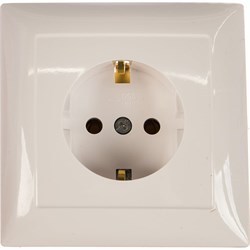 Одноместная розетка Кунцево-Электро СЕЛЕНА РС16-370 - фото 17173312