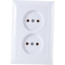 Двухместная розетка Кунцево-Электро СЕЛЕНА РС16-371 - фото 17175882