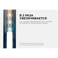 Накладной угловой алюминиевый профиль для ленты Apeyron 08-07-ЧБ - фото 17176941